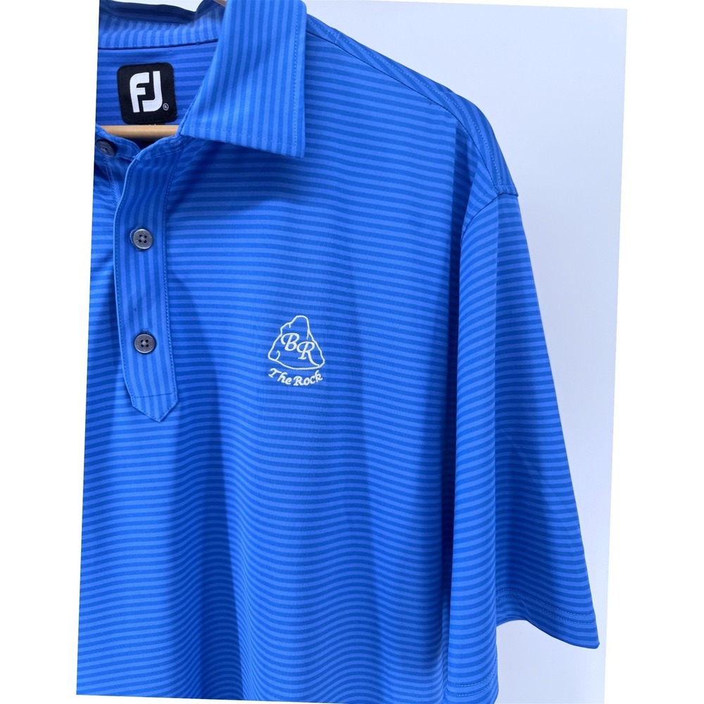 FootJoy Polo Golf  Shirt Mens XL Blue  Performance Buffalo Ridge Top of the Rock